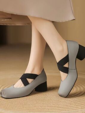 🐽 Piggy Nose Leather Ballet Shoes